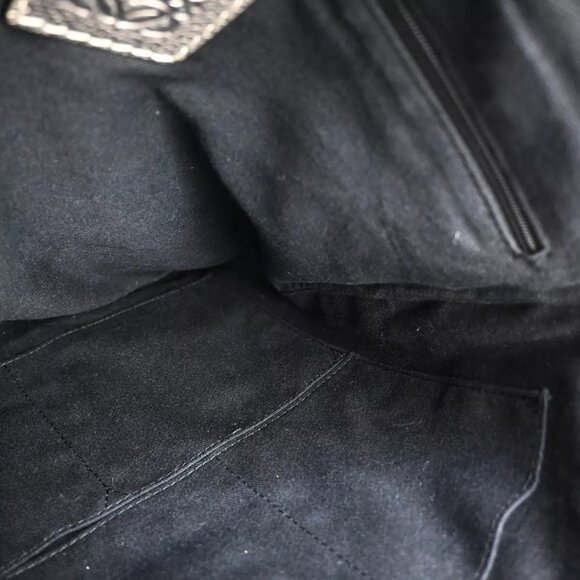 LOEWE Logo New Road Line Crossbody Shoulder Bag Canvas Leather Gray - Picture 9 of 16